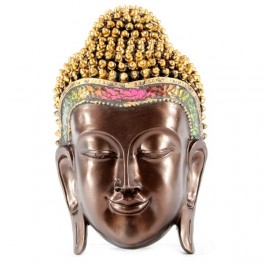 Cabeza Buda Thai pared.