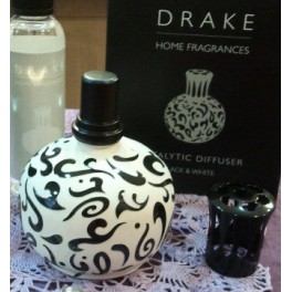 Lámpara catalítica Drake cerámica Blanco-Negro. 